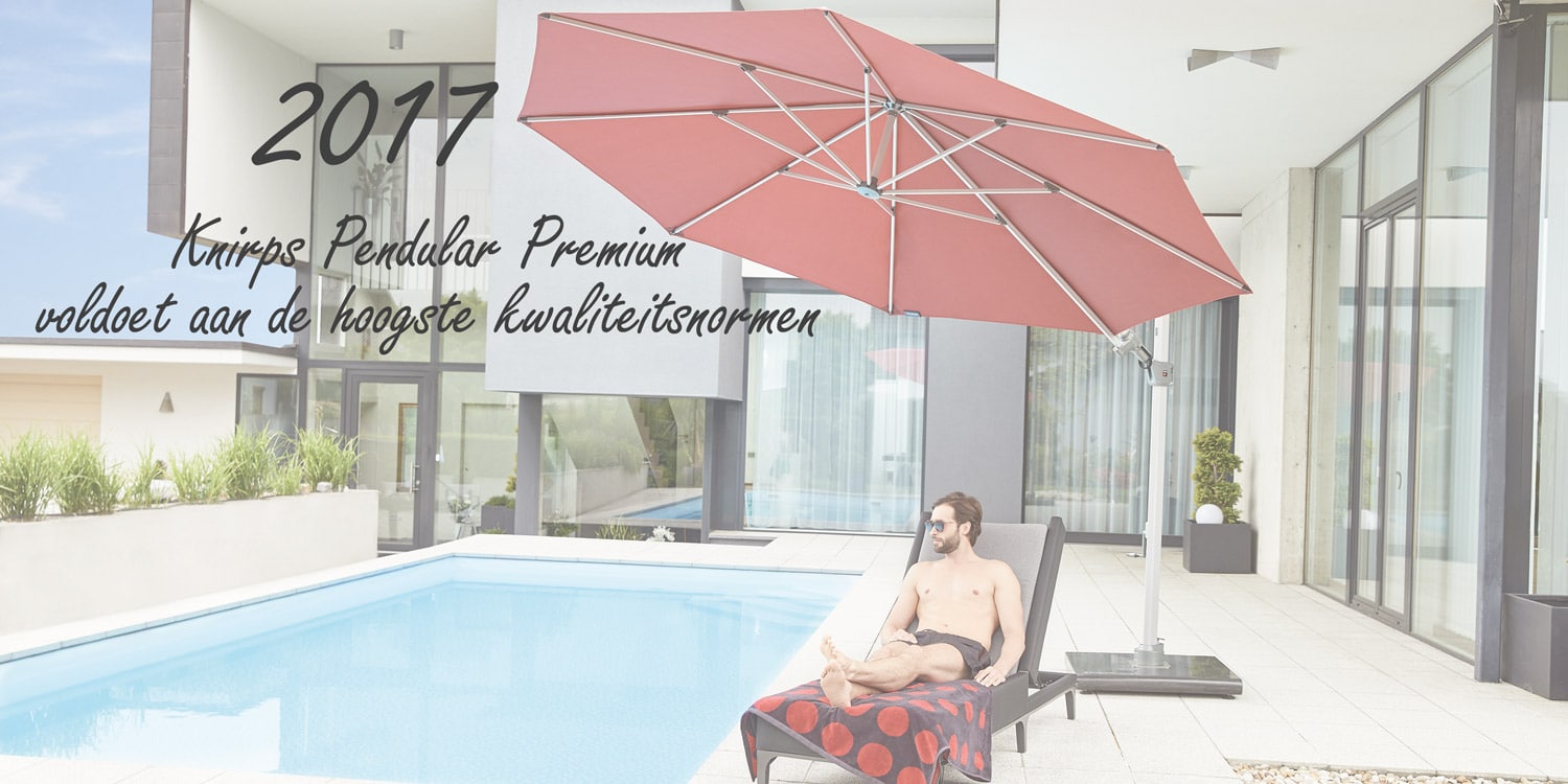 Knirps hangende parasol ontvangt een prijs Knirps hangende parasol ontvangt een prijs